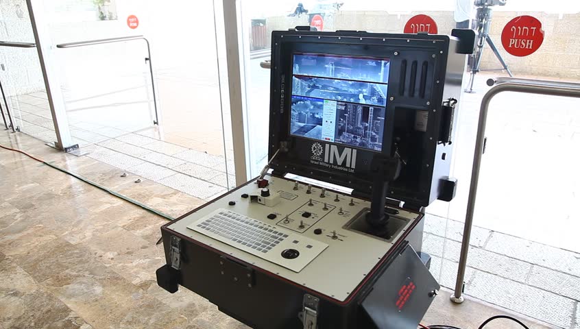 JERUSALEM, ISRAEL - NOVEMBER 20: RED SKY-2 Compact Air Defense Missile System on display in the International Aerospace 2012 Exhibition at Jerusalem International Convention Center, 20 November 2012