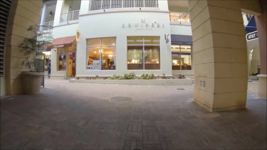 MIAMI - NOVEMBER 25: POV of inner courtyard of Mary Brickell Village on Noevember 25, 2012 in Miami, FL.