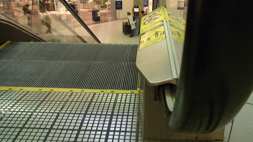 Escalator in mall