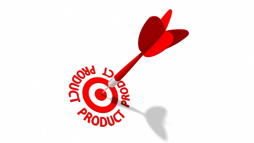 Target and dart with circular text. Part of a series.