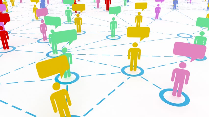 Social media network connection concept, with alpha channel