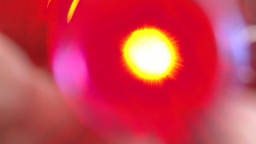 Baleful Red Glowing Eyeball with Brilliant Pupil