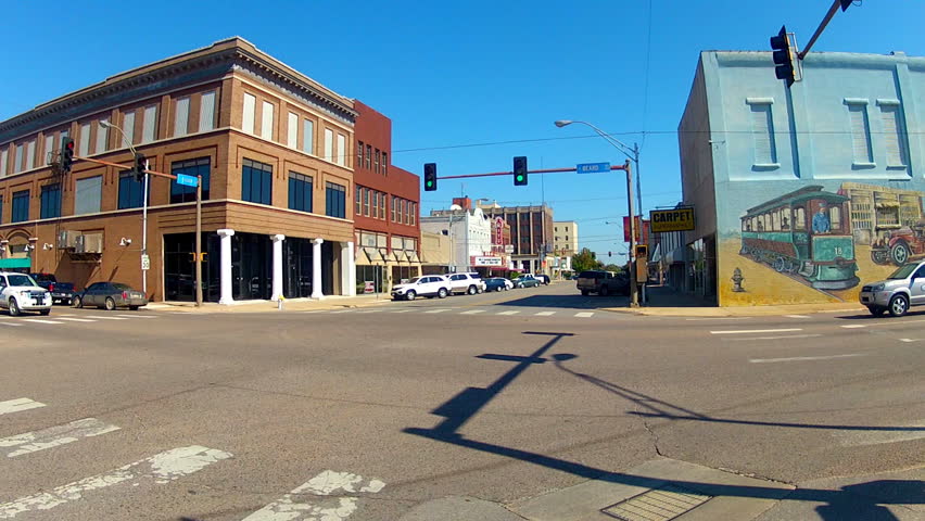 Shawnee, OK - October 18, 2012: Main Street in this mid-American city harkens back to a bygone era circa 2012 in Shawnee. Shawnee is a thriving and diverse community. 