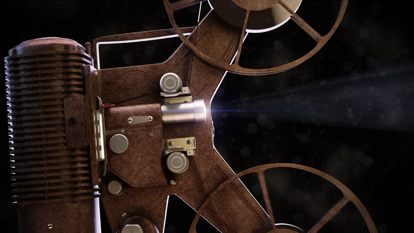 Vintage Film Projector. CountdownÂ with green screen transition. High detailed render.  full HD, 25 fps