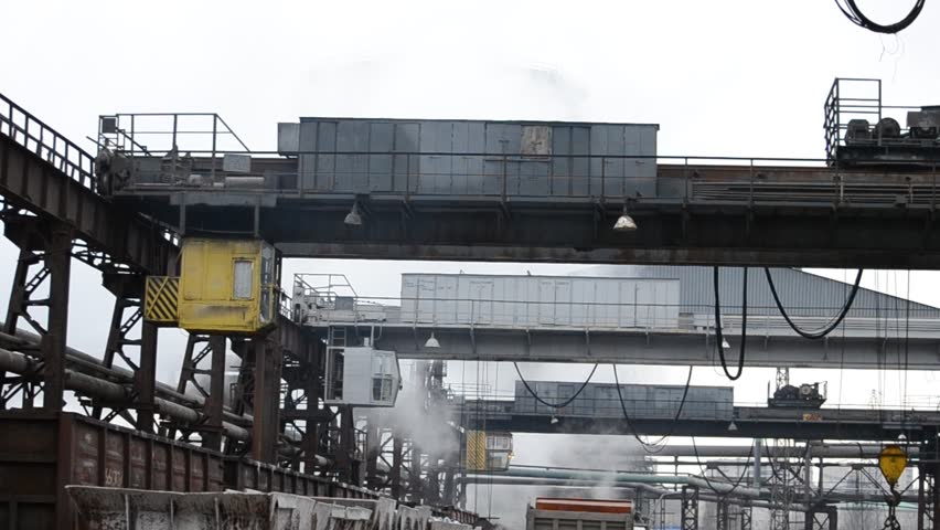 Steel works. Cast iron loading.