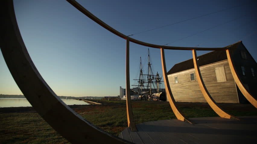 Salem maritime park at sunrise