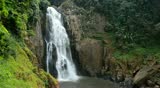 High Waterfall in Tropical Forest