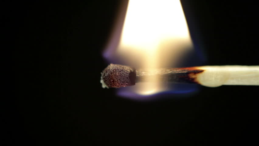 Matchstick ignition, close-up