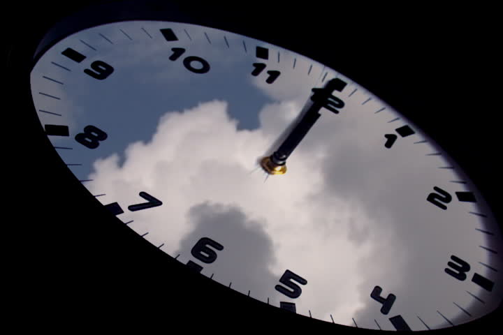 clock in time-lapse loop