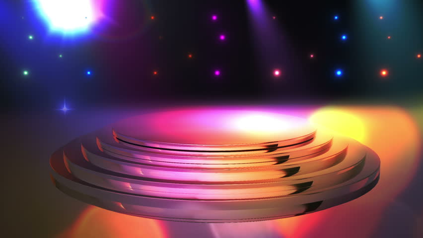 Disco Stage Dance Floor Colorful Vivid Lights Flashing