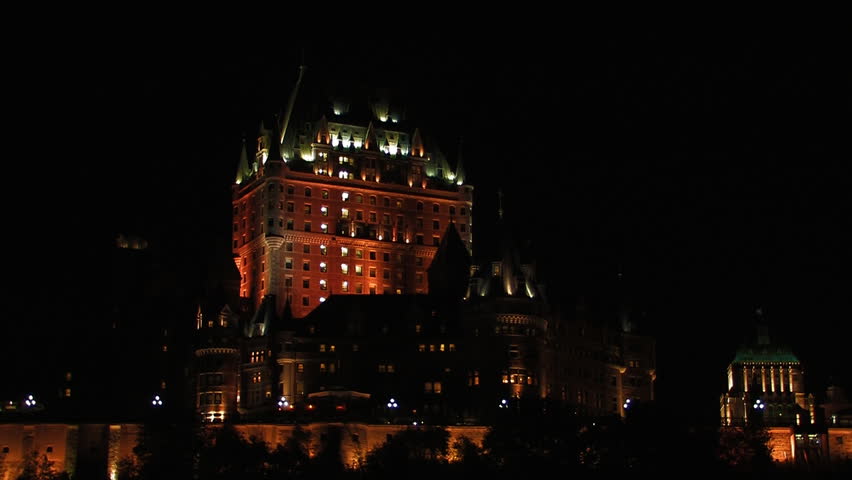 QUEBEC CITY - SEPTEMBER 2: The view of the Chateau Frontenac from the Quebec - Levis ferry September 2, 2008 in Quebec City, Canada. Guests have included Queen Elizabeth and Alfred Hitchcock.