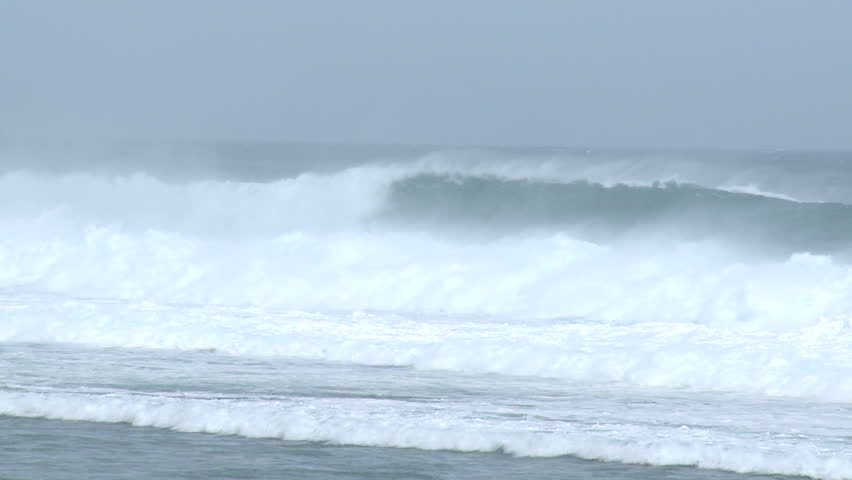 Large Waves Surf Crash Ashore Ahead of Hurricane. Shot in full HD 1920x1080 30p on Sony EX1 XDCAM