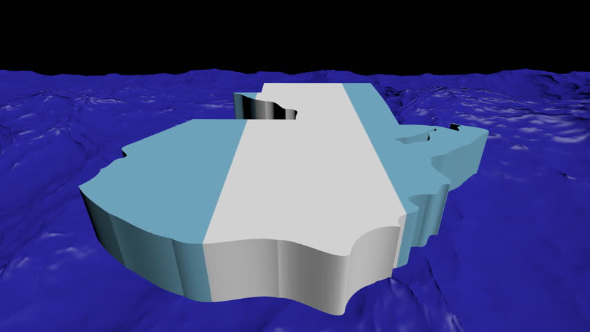 Guatemala map flag in abstract ocean animation