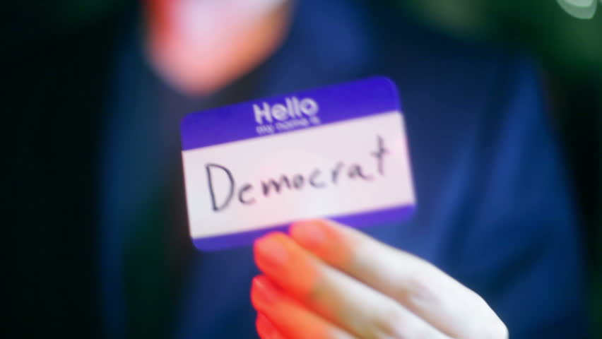 Democrat name tag concept