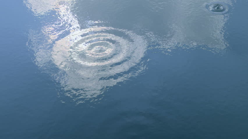 Rain drops on water. Perfect loop in HD resolution