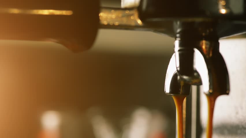 Coffee machine making cappuccino espresso coffee