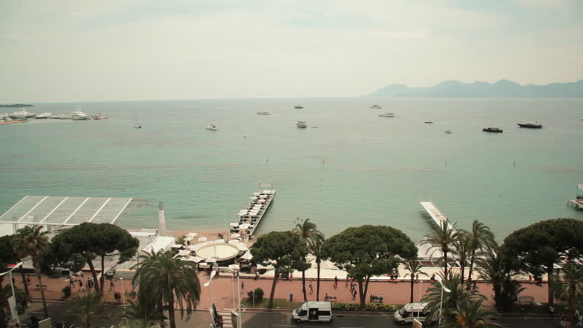 Shot of the Riviera of Cannes, France