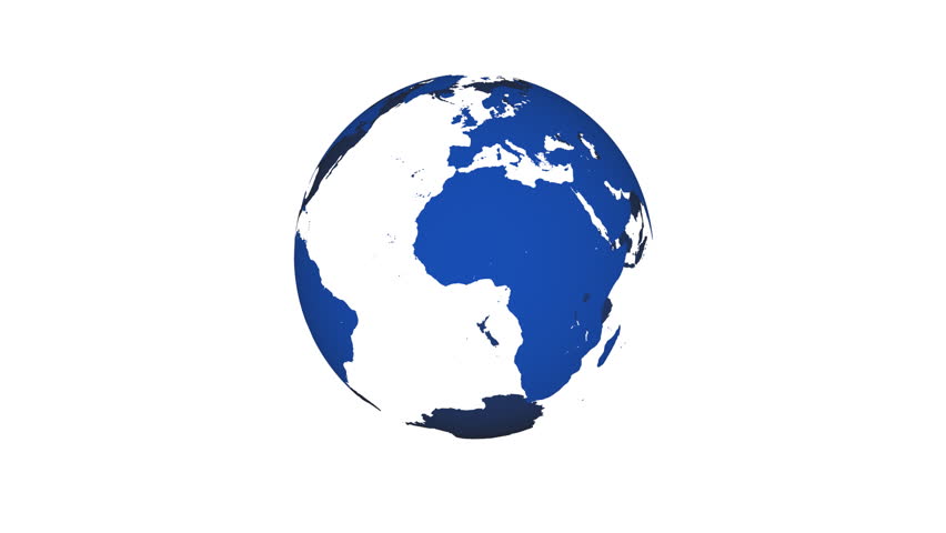 Animation of spinning planet Earth on white background. HD, Loopable. Elements of this image furnished by NASA.
