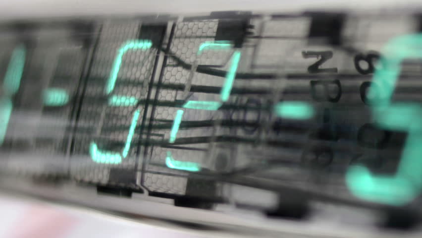 numerical digital display made from an LED clock counter
