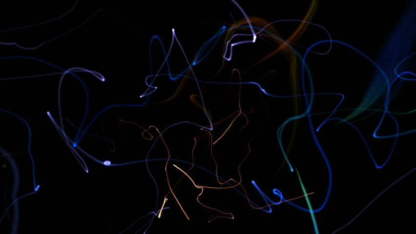 HD - Motion 112: Particles streak randomly drawing scribble (Loop).