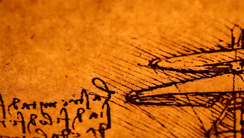 Leonardo's Da Vinci engineering drawing from 1503