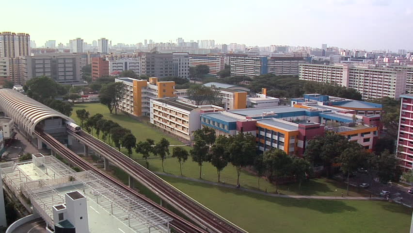 East-West Subway Line with view of North Western Part of Singapore