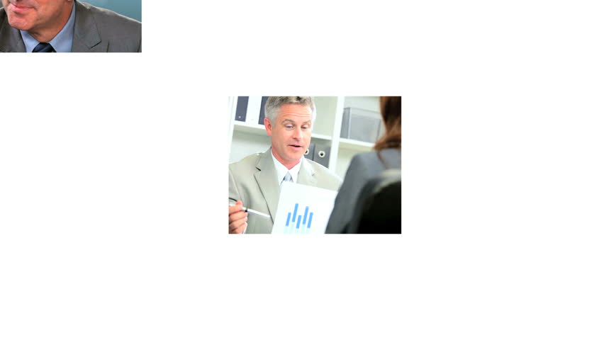 Montage ambitious young business people CG images modern global communication