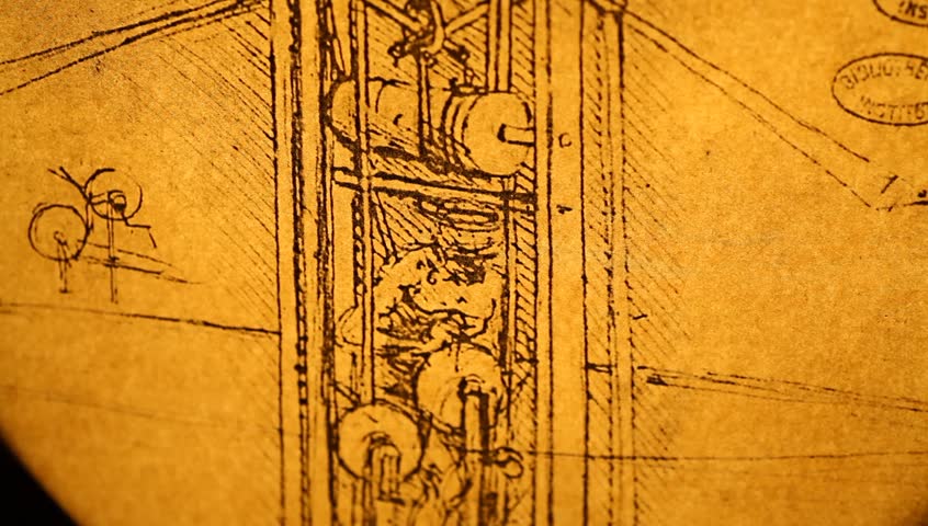Photo of the Vitruvian Man by Leonardo Da Vinci from 1492
