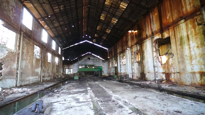 Historical area mining. Abandoned mine workshops in Andalusia, Spain
