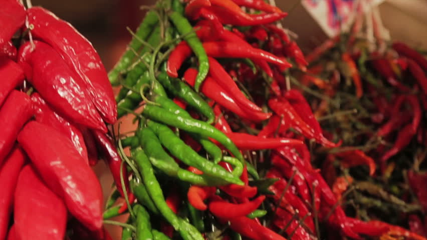 Chilies fresh in the marketplace