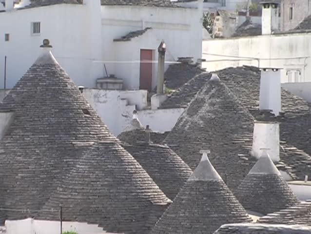 Alberobello is famous for his trulli. A trullo is a traditional Apulian stone dwelling with a conical roof.