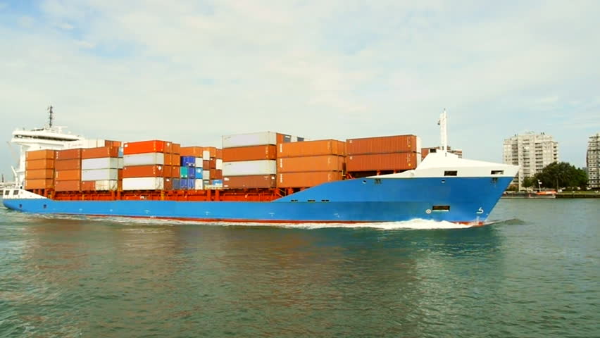 Cargo Ship shoot from another boat