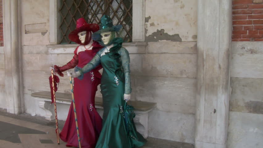 VENICE - February 12: People in Venetian costume attend  the Carnival of Venice, on February 12, 2013 in Venice (Italy)