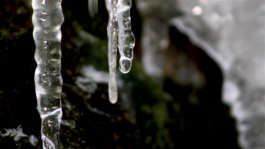 icicle drips,icicle melts 