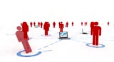 Global business, social media network connection concept, with alpha channel