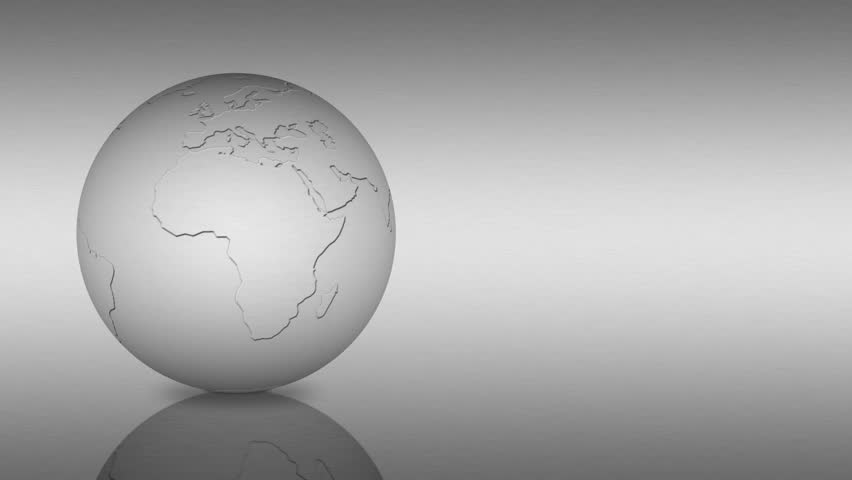 Elements of this image furnished by NASA. Animation of Planet Earth, made of simulated stainless steel. On simulated stainless steel background with reflection.