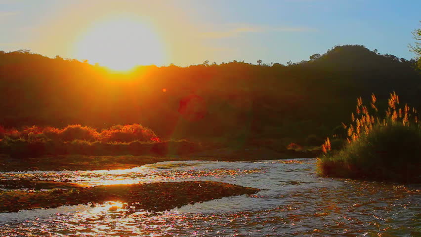Sunset  river