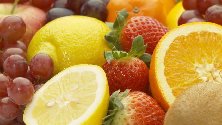 delicious fresh fruits close, seamless loop part I of II