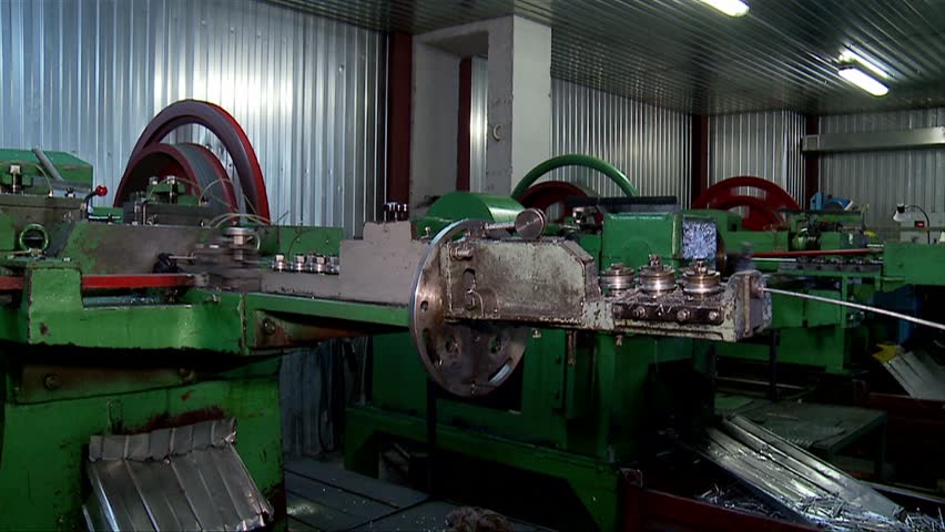 Machine tools in the production department of nails