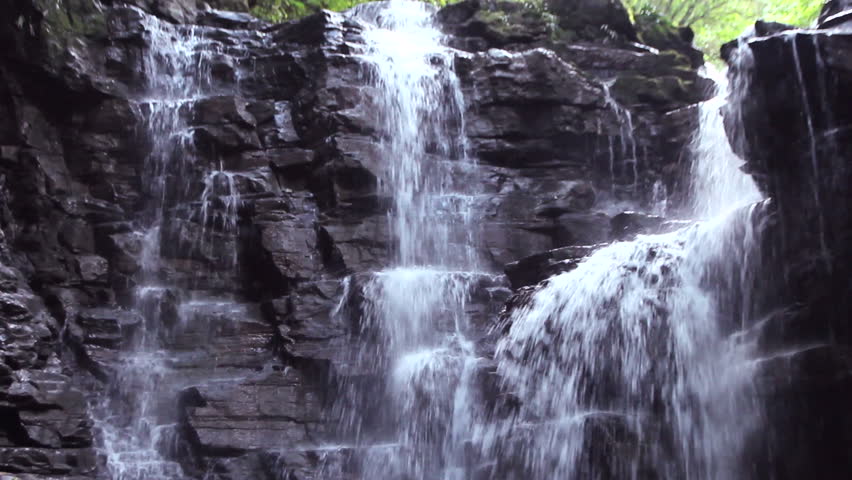 The Rio Latas Waterfall, in an area of limestone near Misahualli, Ecuador