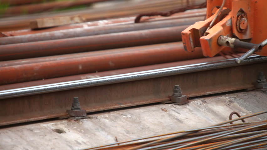 Wheel of gantry crane moving on the rails