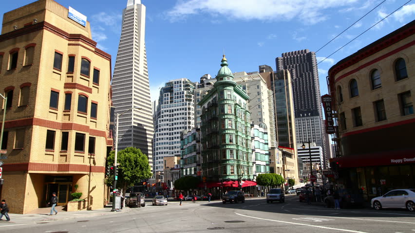 SAN FRANCISCO - MAY 25: Time lapse of San Francisco downtown at daytime, on May 25, 2012 in San Francisco, CA