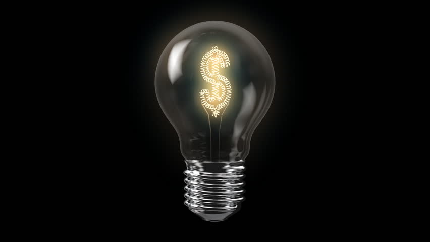 US Dollar Bulb with Alpha Channel