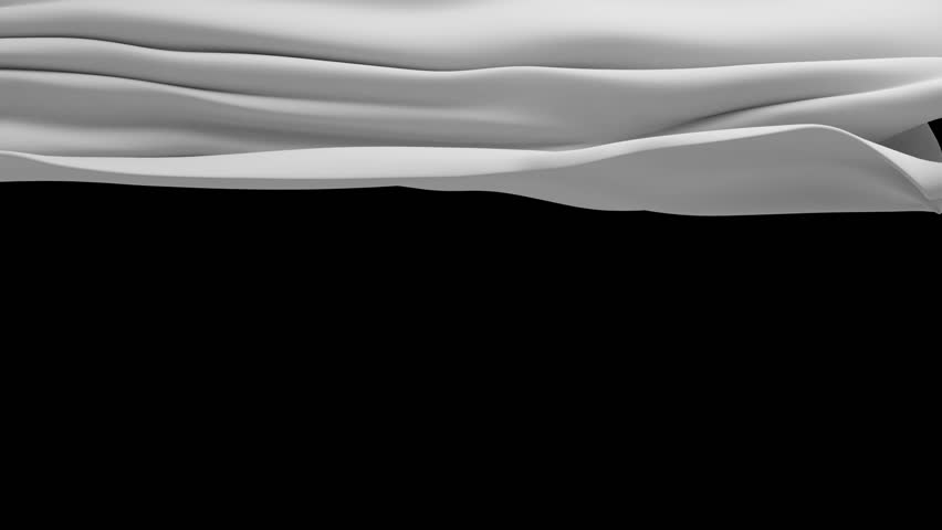 white textile cloth falling down. closing curtain background.