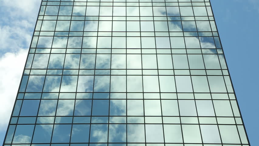 Stock Curtain Wall Window Curtains D Gl Curtain Wall Reflection Of Clouds Time Lapse Photography