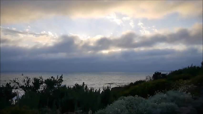 time lapse of clouds above the pacific ocean in Warrnambool, Australia