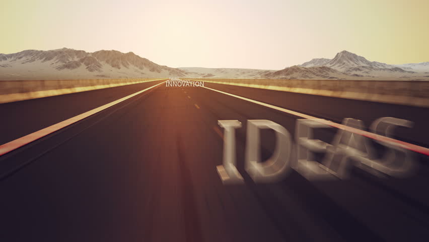 Road to success is conceptual video with important success words.