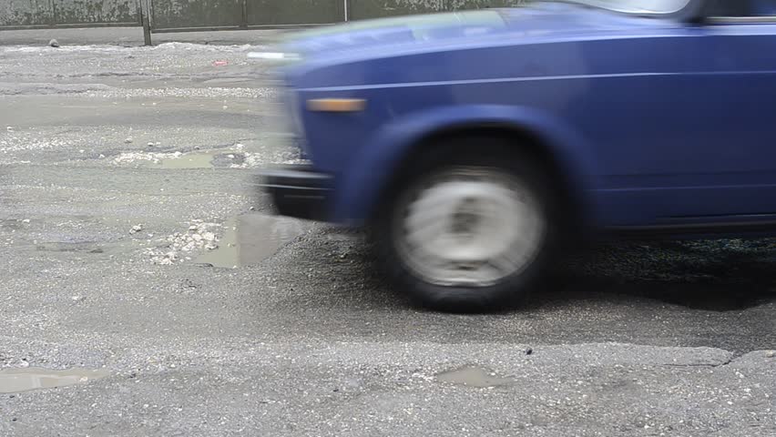 potholes on the roads