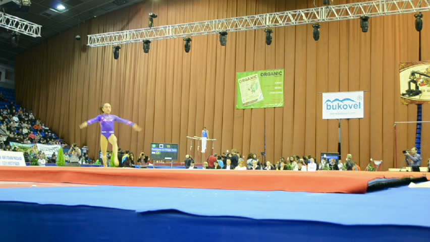KIEV - MAR 31: Stella Zakharova Cup, International sport gymnastics competition on March 31, 2013 in Kiev, Ukraine. 14 countries take part in the tournament. 