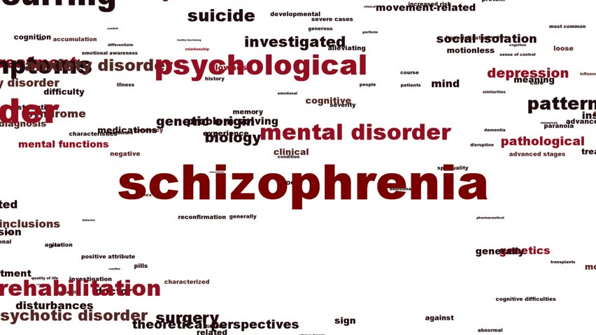 Schizophrenia mental health symbol. Psychological disorder concept